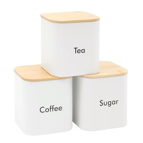 Juvale Coffee Bean Storage Canisters for Countertop