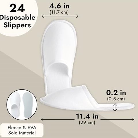 Juvale Disposable Slippers for Guests