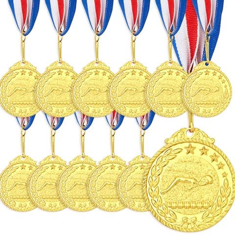 Juvale Gold Swim Medals for Kids