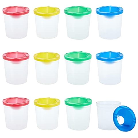 Juvale No Spill Paint Cups With Lids for Kids, Arts and…