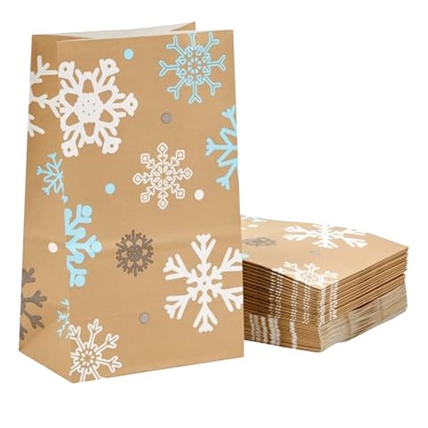 Juvale Paper Winter Gift Bags