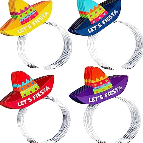 Juvale Sombrero Party Hats for Fiesta Party Supplies &…