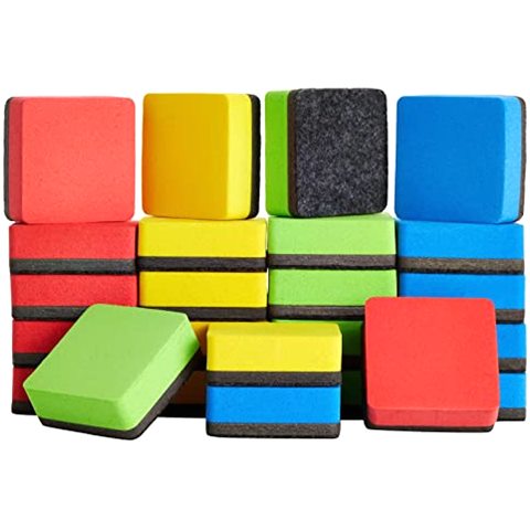 Juvale Square Magnetic Mini Dry Erase Erasers