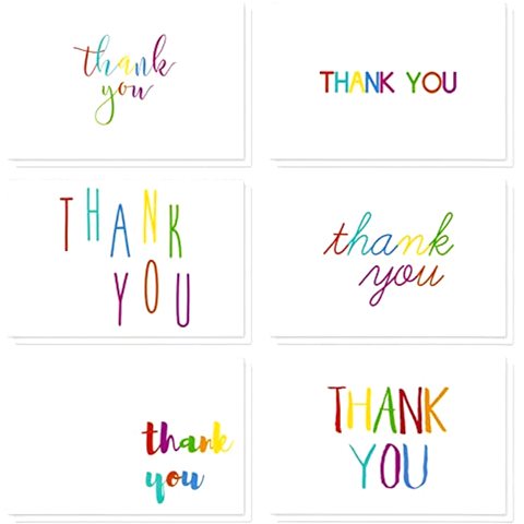 Juvale Thank You Cards with Envelopes