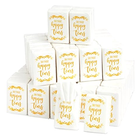 Juvale Travel Tissue Packs for Wedding Party Favors for Guests