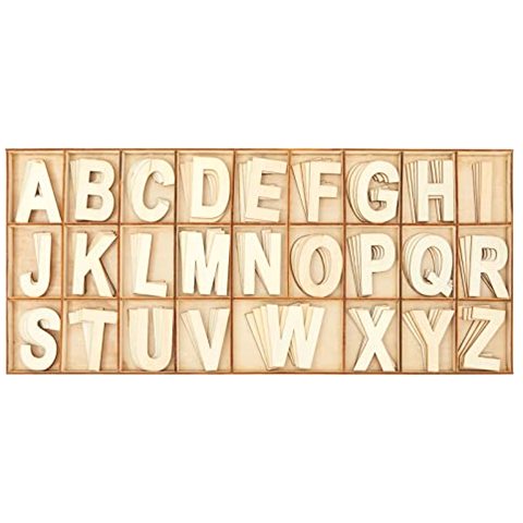 Juvale Wooden Letters for Crafts, Alphabet Set